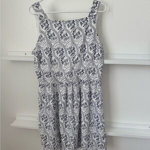 Navy and White Floral LOFT Dress
